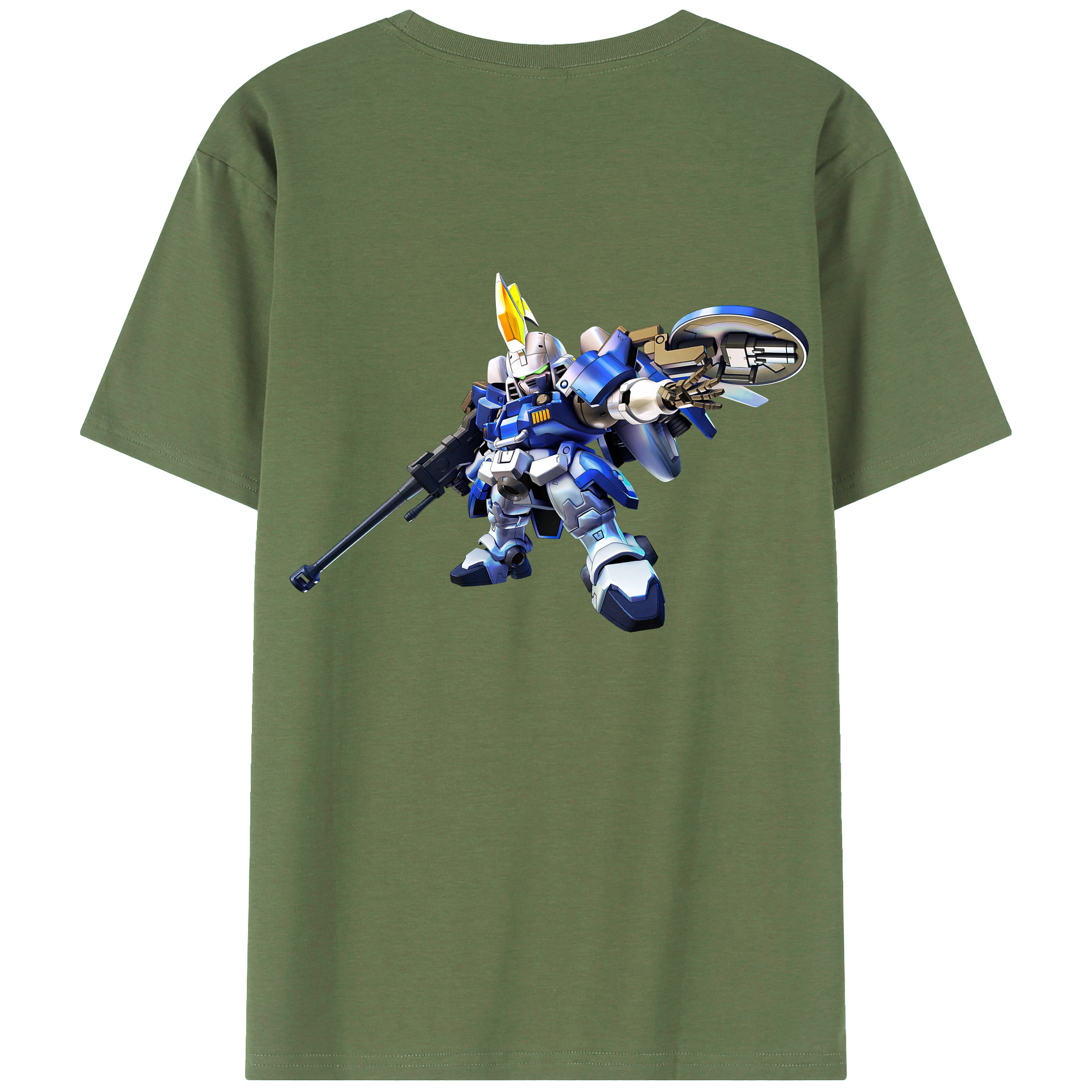 （画像用） 機動戦士ガンダム Mobile Suit Gundam 綿100％ メンズ半袖Tシャツ（バックプリント） 通気性